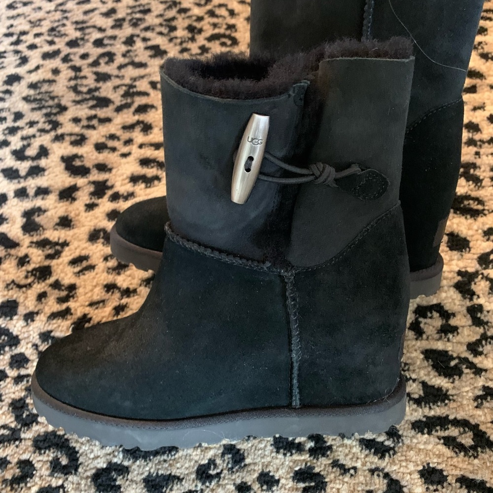 UGG black wedge boot